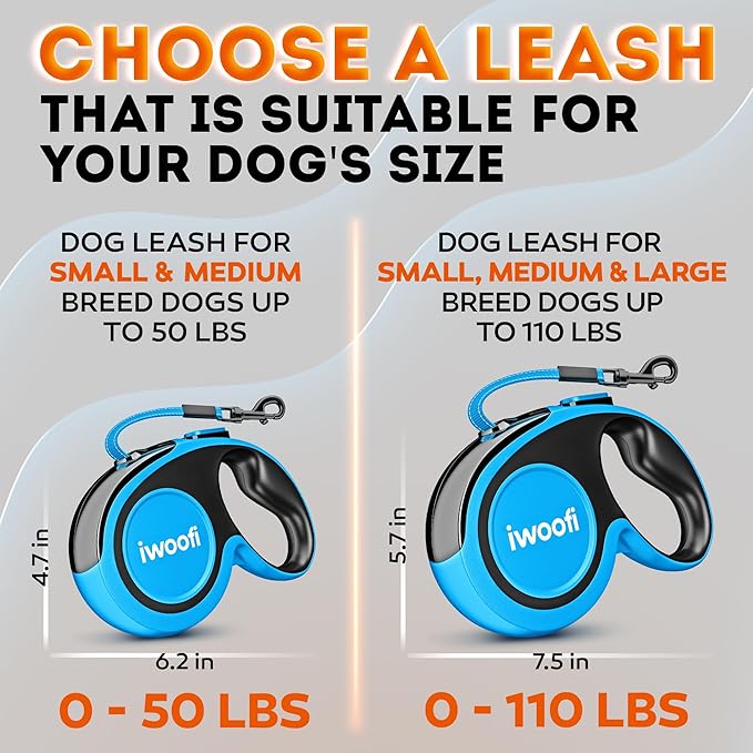 2025 Retractable Dog Leash 16.4 ft - Heavy Duty Anti-Twist Leash