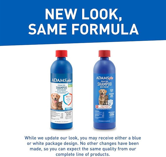 Adams Plus Flea & Tick Shampoo with Precor for Pets 12oz