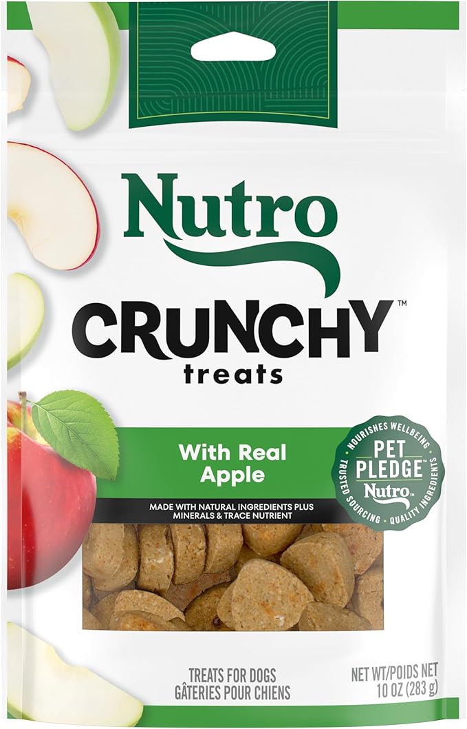 Nutro Crunchy Dog Treats with Real Apple, 10 oz. Bag
