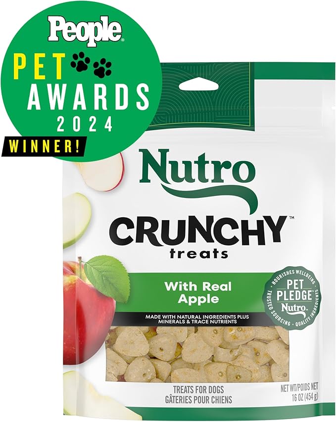Nutro Crunchy Dog Treats with Real Apple, 10 oz. Bag